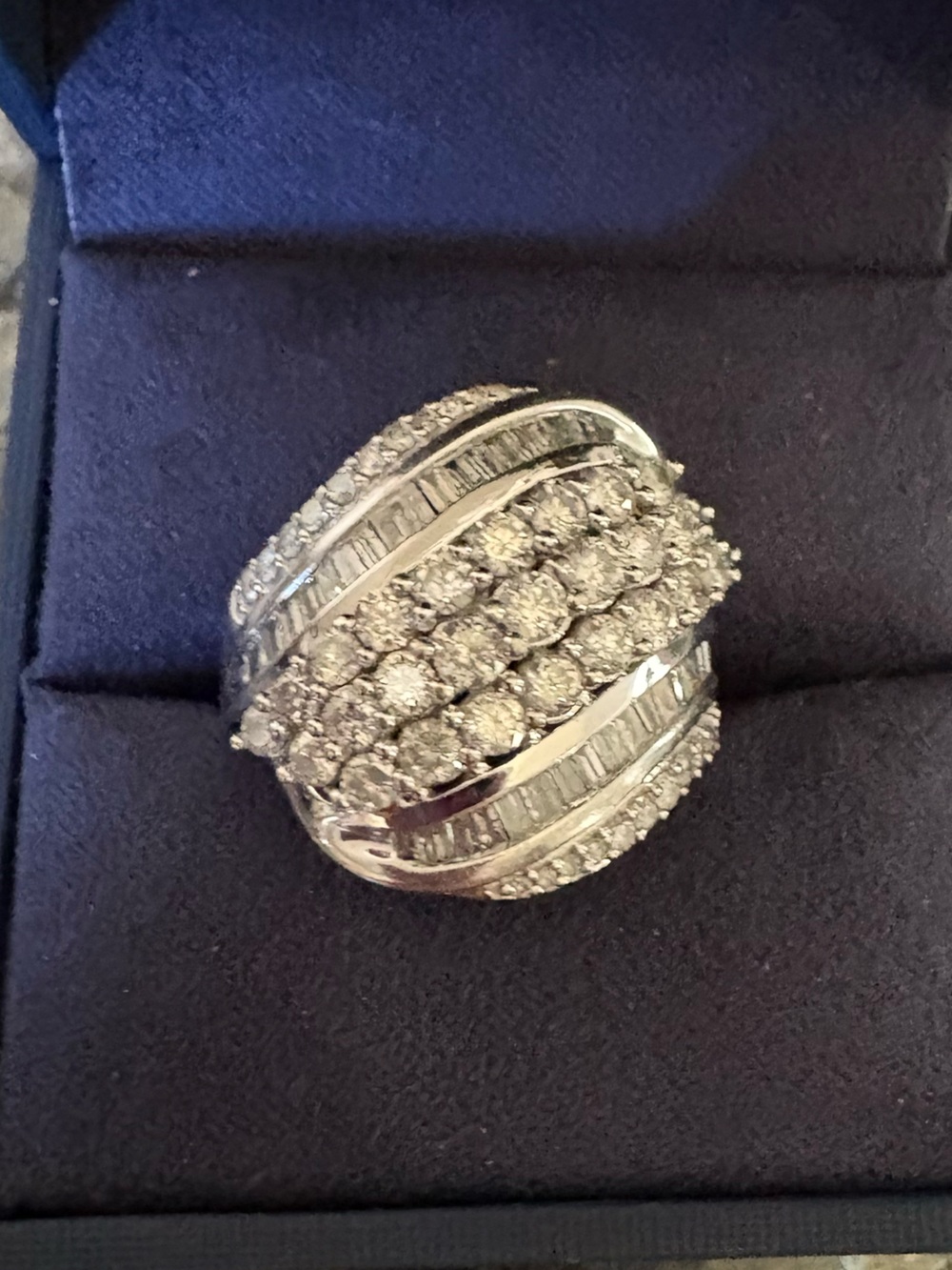 Elegant 2ct of Natural Diamonds Dome Ring - Women Jewelry